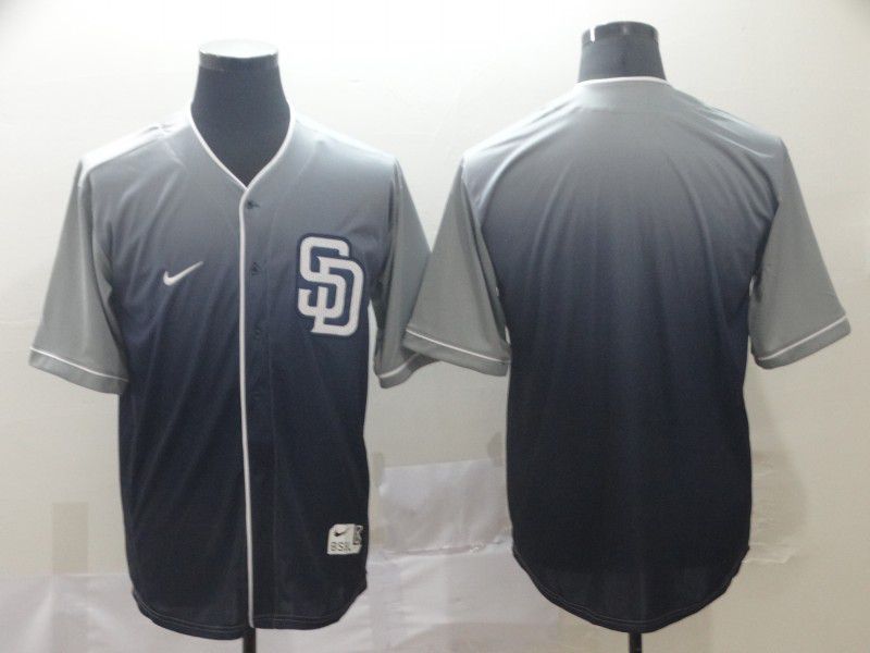 Men San Diego Padres Blank Grey Nike Fade MLB Jersey->san diego padres->MLB Jersey